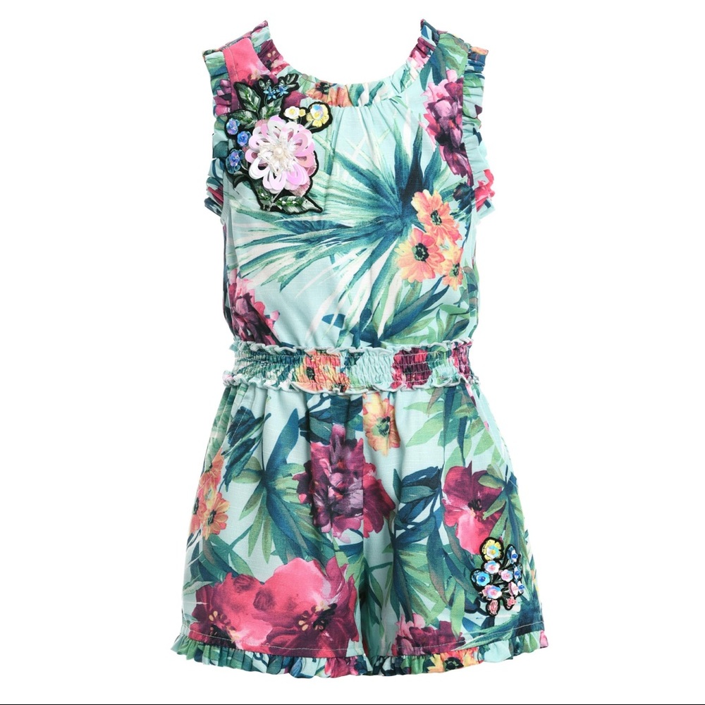 NWT - Hannah Banana - Tropical Print Romper